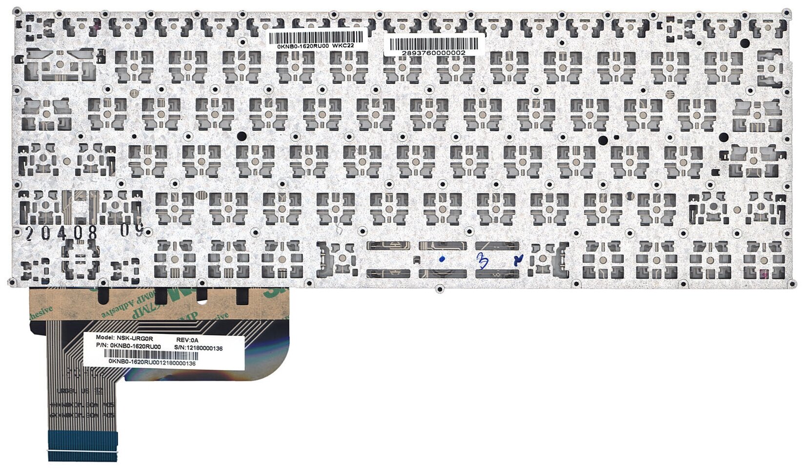 Клавиатура для ноутбука Asus NSK-UR40R русская черная версия 2