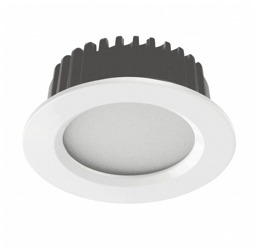 NOVOTECH 357600 SPOT NT18 268 белый Встраиваемый светильник IP44 LED 3000K 10W 100-265V DRUM