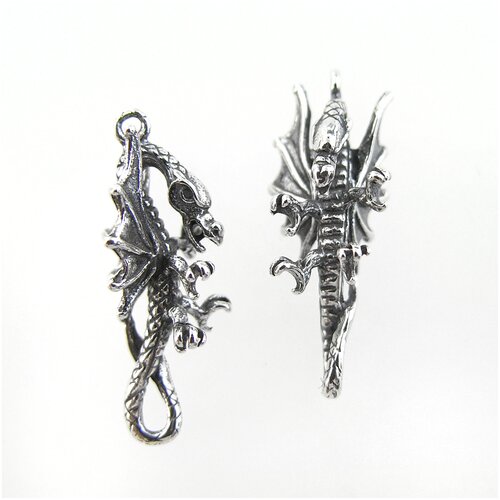 Подвеска-коннектор Flying Dragon Sterling Silver 24 мм