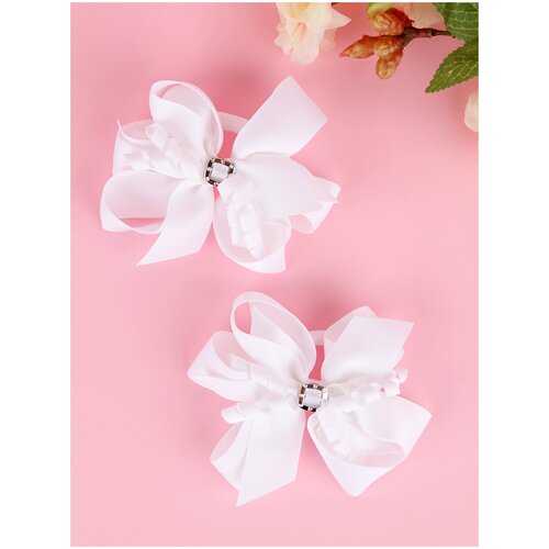 Бантики для девочек, школьниц, 2шт, банты для косичек, хвостиков, на резинке, в детский сад, школу