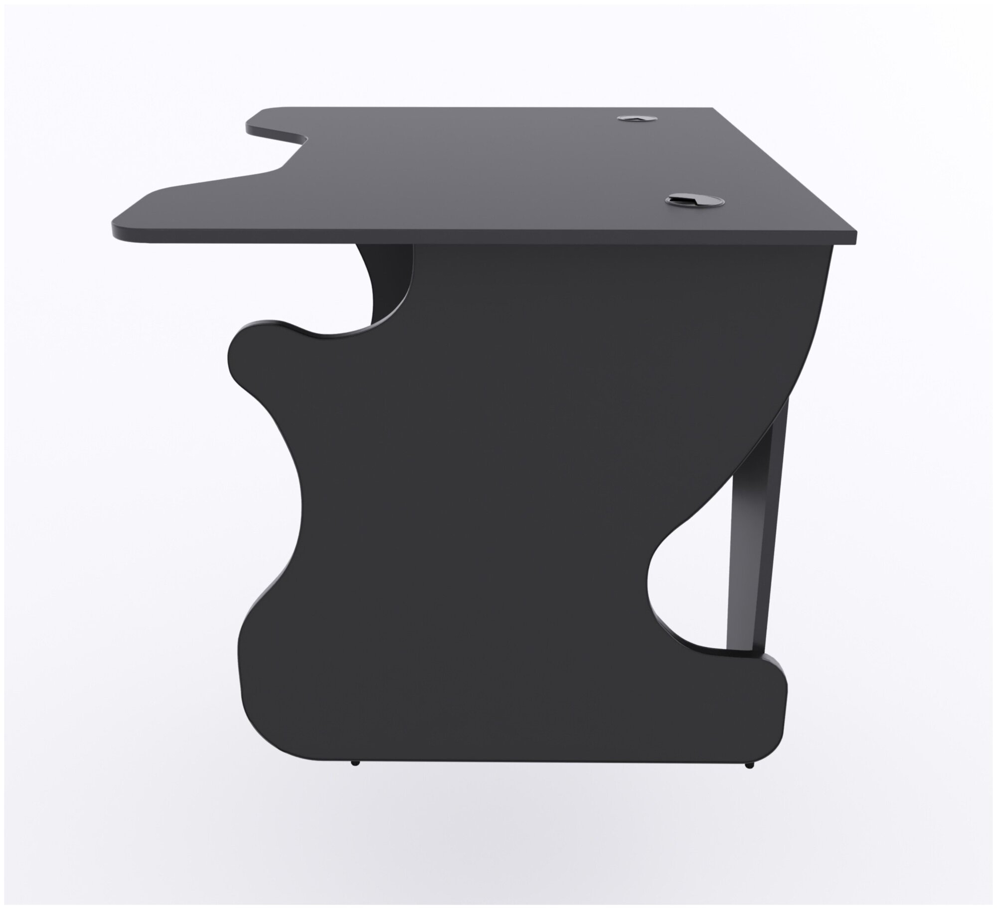 Игровой компьютерный стол "Даги", 100x80x75 см, полностью чёрный