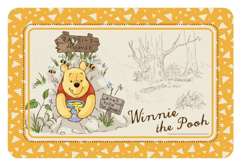 Disney коврик под миску Winnie-the-Pooh, 430x280 мм