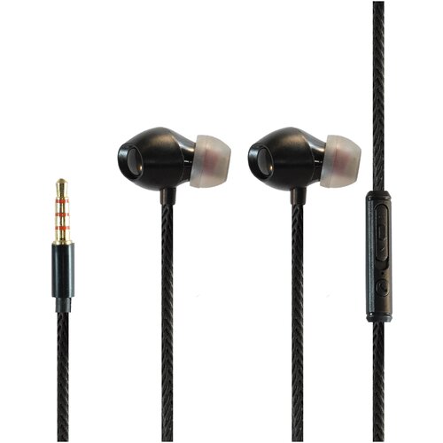 Наушники внутриканальные FaisON HP-120 ORB силикон микрофон кнопка ответа кабель 11м цвет чёрный 19000₽