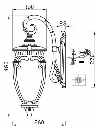 Outdoor Настенный светильник (бра) Maytoni Outdoor O414WL-01GB