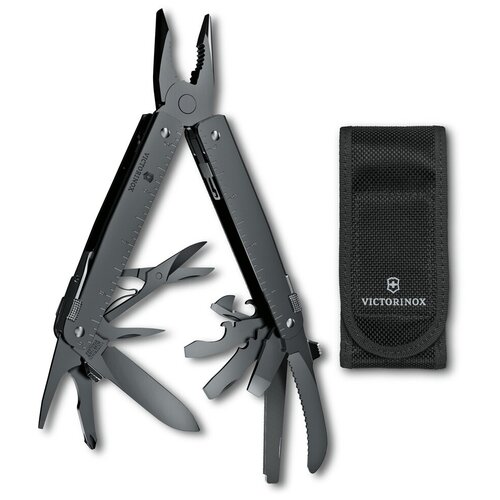 Мультитул Victorinox SwissTool MXBS, 115 мм, 26 функций, черный, нейлоновый чехол (3.0326. M3N)