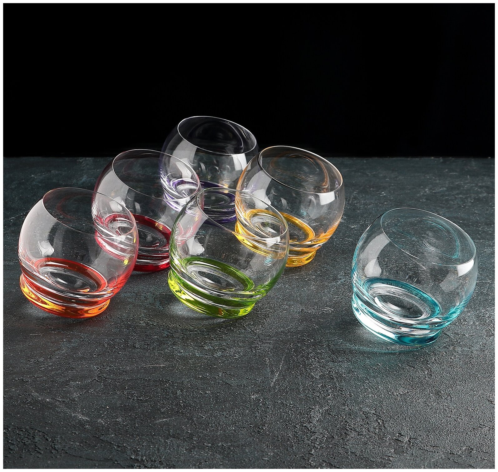 Набор стаканов 6 шт Bohemia Crystal Крези для виски, хрустальное стекло, 390 мл., арт. - фото №9
