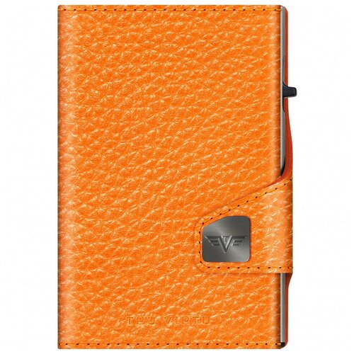 фото Кожаный кошелек tru virtu click&slide pebble orange, оранжевый/серебристый