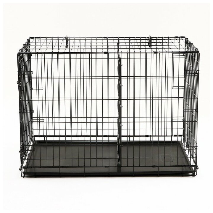 Клетка MidWest iCrate для собак 107х71х76h см, 1 дверь, черная - фотография № 16