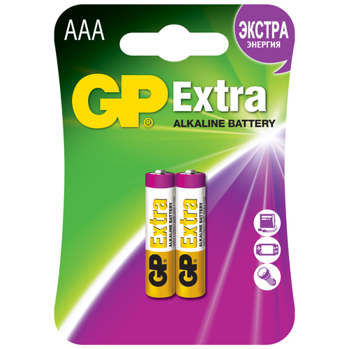 GP Extra Alkaline AAA (2шт. уп) набор батареек gp alkaline acm01 cr12