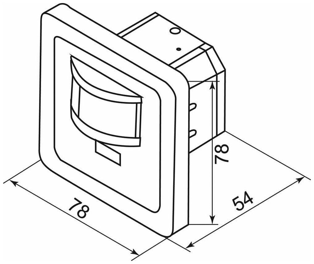 Датчик движения и освещенности 500W 12m 140° белый SEN1A/LX2000 22016