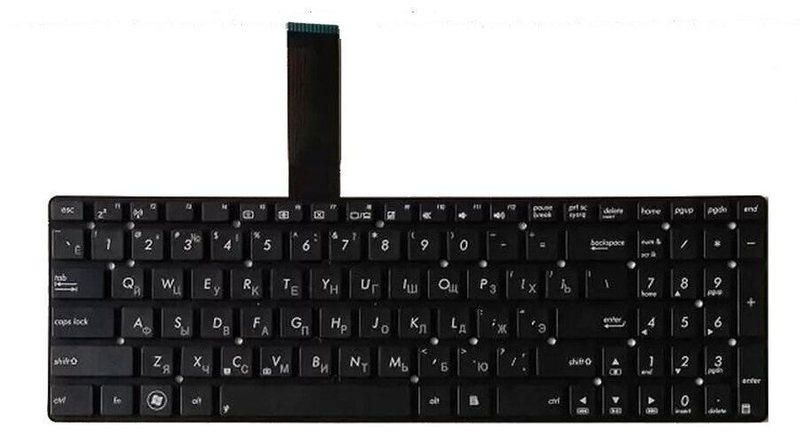 Клавиатура keyboard для ноутбука Asus K55 A55 U57 K75VM A751 K751MD X751NV без рамки черная 715₽