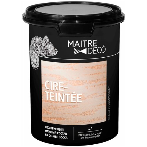 Краска акриловая Maitre Deco Cire Teintee матовая бесцветный 1 л 0.97 кг