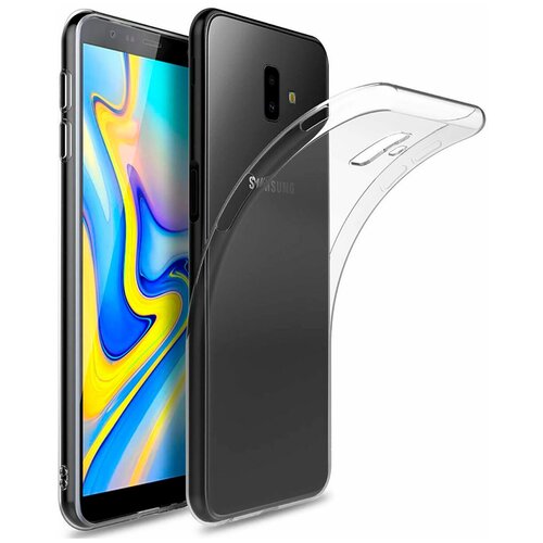 Силиконовый чехол на Samsung Galaxy J6+ (2018) / Самсунг Джей 6 плюс прозрачный матовый soft touch силиконовый чехол на samsung galaxy j6 2018 самсунг джей 6 плюс с 3d принтом avo yoga черный