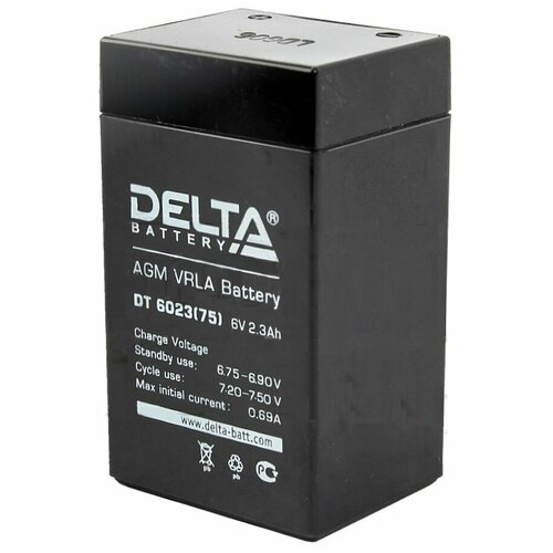 Аккумулятор Delta DT 6023 (75) аккумулятор delta dt 6023 75мм 6v agm 2 29 ач