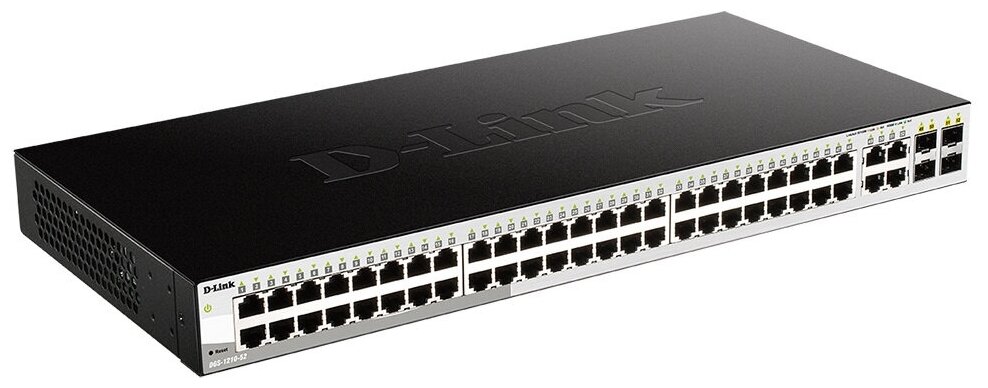 Коммутатор D-Link (DGS-1210-52/FL1A) Настраиваемый L2, 48 ports 10/100/1000Base-T, 4 combo-ports 100/1000Base-T/SFP