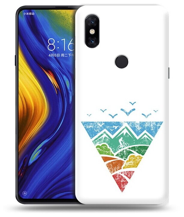 Чехол задняя-панель-накладка-бампер MyPads Лес земля море чайки для Xiaomi Mi Mix 3 противоударный