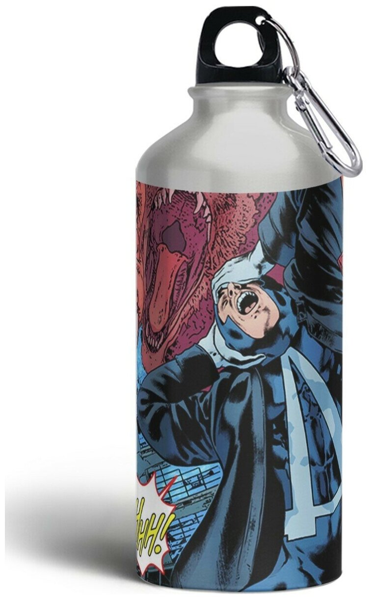 Бутылка спортивная,туристическая фляга, 500мл с карабином Animal Man comics - 2