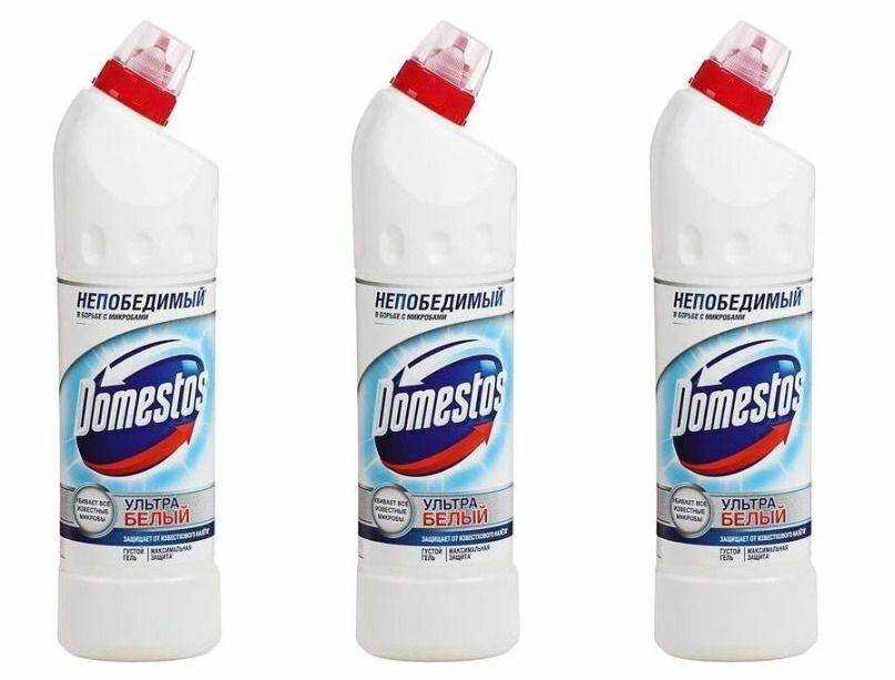 Domestos Универсальное средство Ультра белый, 750 мл - 3 шт