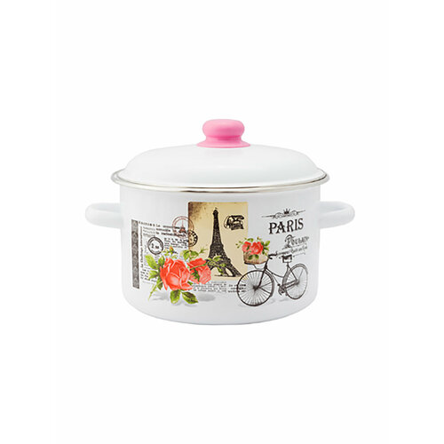 Эмалированная кастрюля с крышкой 3 л 1612₽