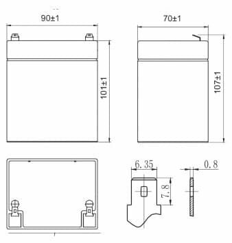 Delta Аккумуляторная батарея HR 12-5 (12V/5Ah) (HR 12-5) Delta Battery - фото №13