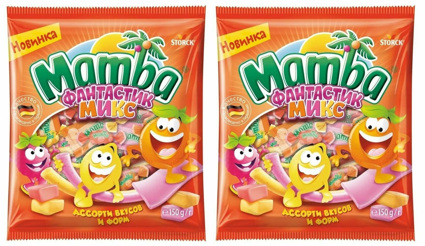 Жевательный мармелад Mamba Фантастик микс 150 г х 2 штуки