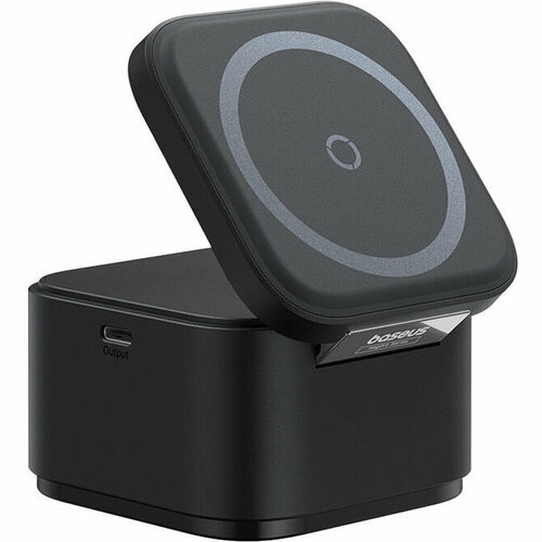 Беспроводное зарядное устройство Baseus MagPro Cube 2-in-1 чёрное (P10264100123-00) серый, черный