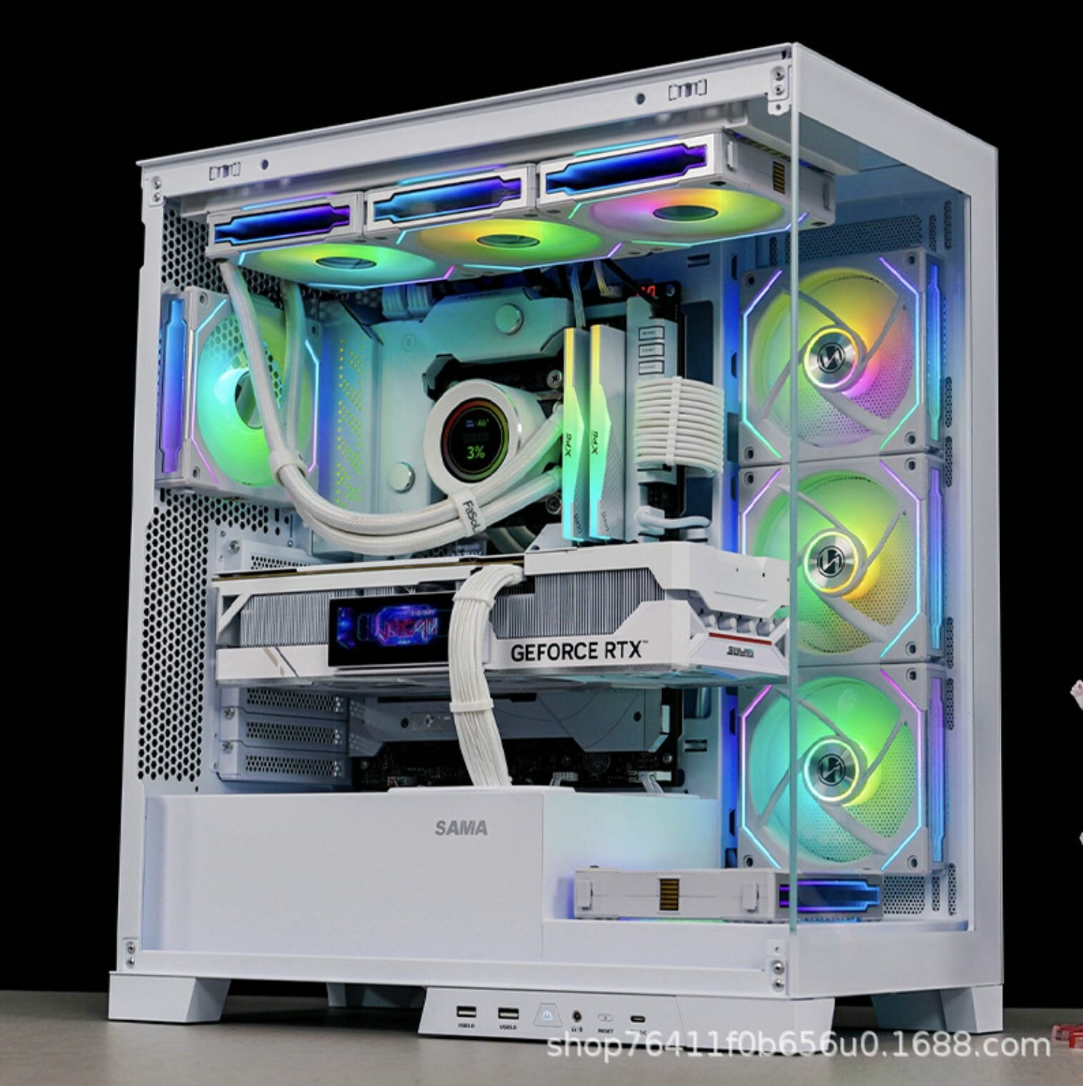 Корпус AY Mini для ПК с окном на боковой стенке и RGB подсветкой — фото 1