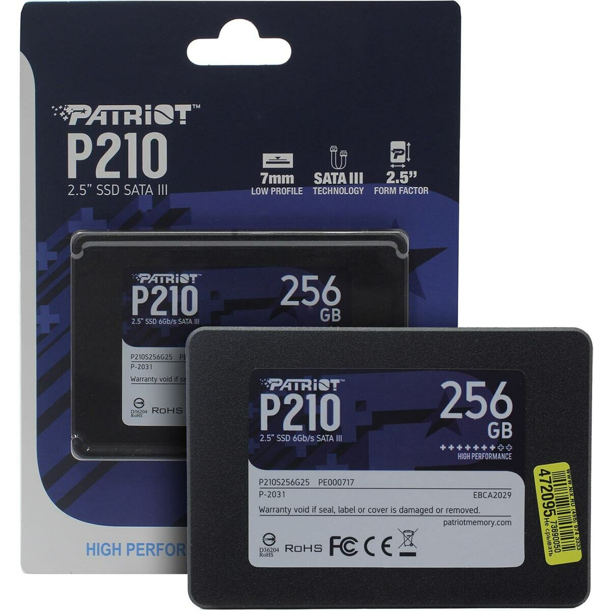 SSD диск Patriot P210 P210S256G25