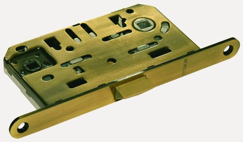 Изображение товара Защелка для двери, замок врезной межкомнатный, мебельная фурнитура Morelli 1895P AB античная бронза