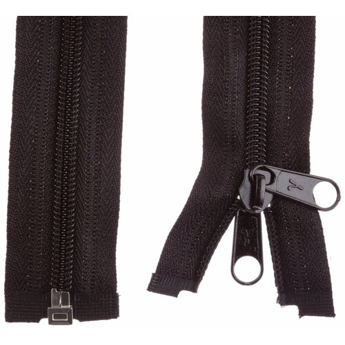 Молния спираль Т5 GAMMA разъемная, 2 язычка, черный, 220см, 1шт