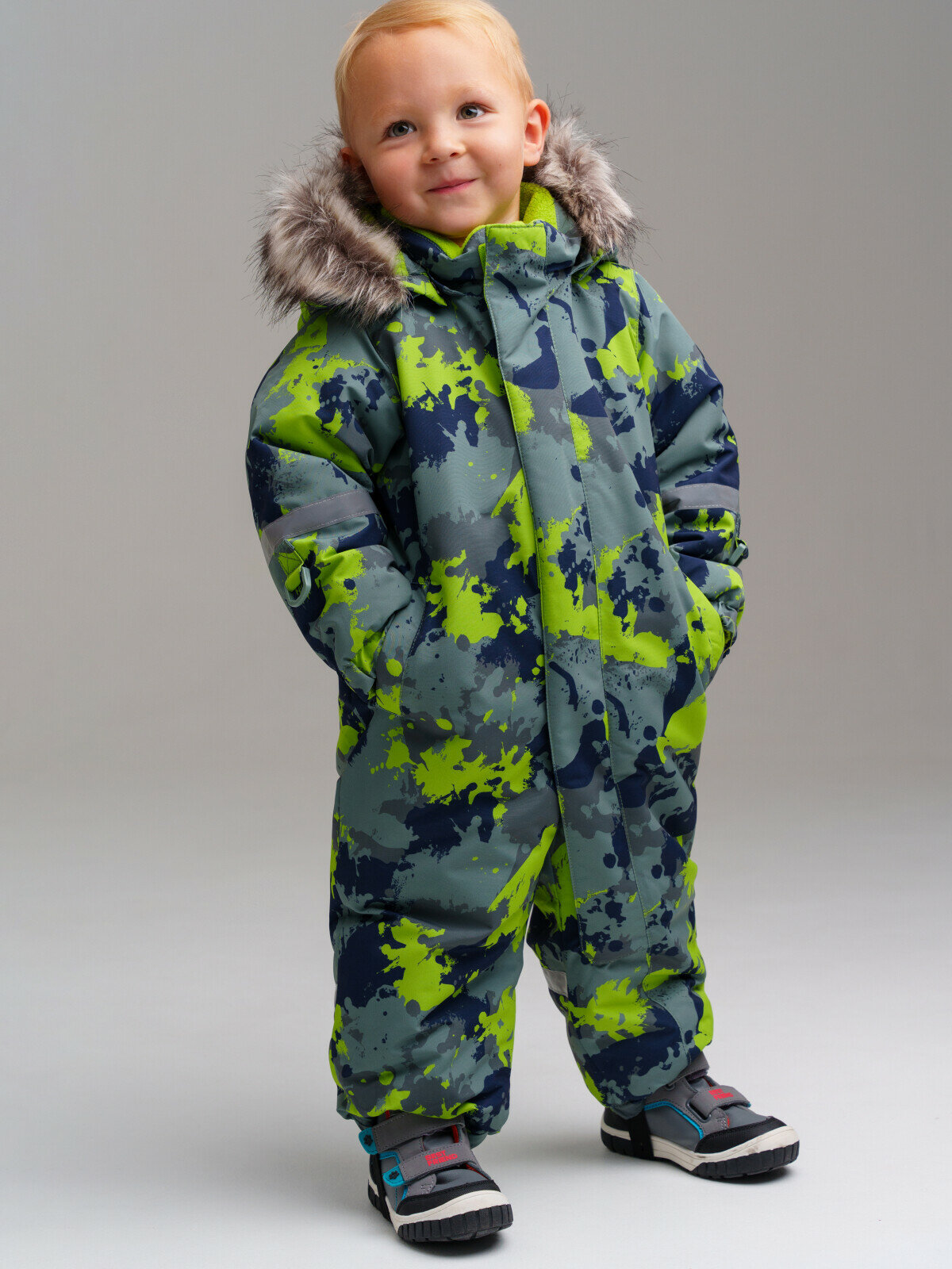 Комбинезон утеплённый playToday размер 92, , зелёный