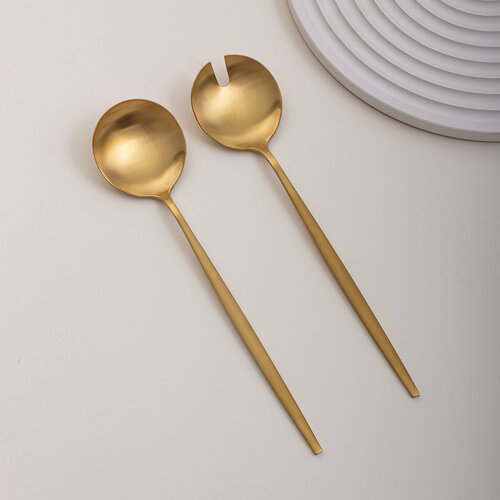 Приборы для сервировки салата 2 предмета gold Столовые приборы 1390₽