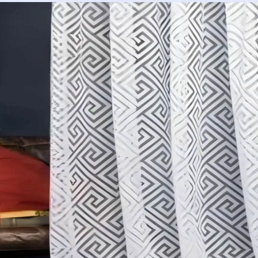 Тюль жаккард в спальню гостиную белая 500 х 250 см