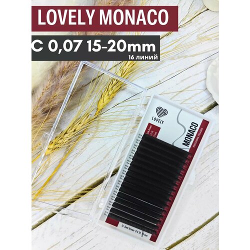 фото Ресницы коричневые лавли monaco изгиб c 0,07 15-20мм lovely