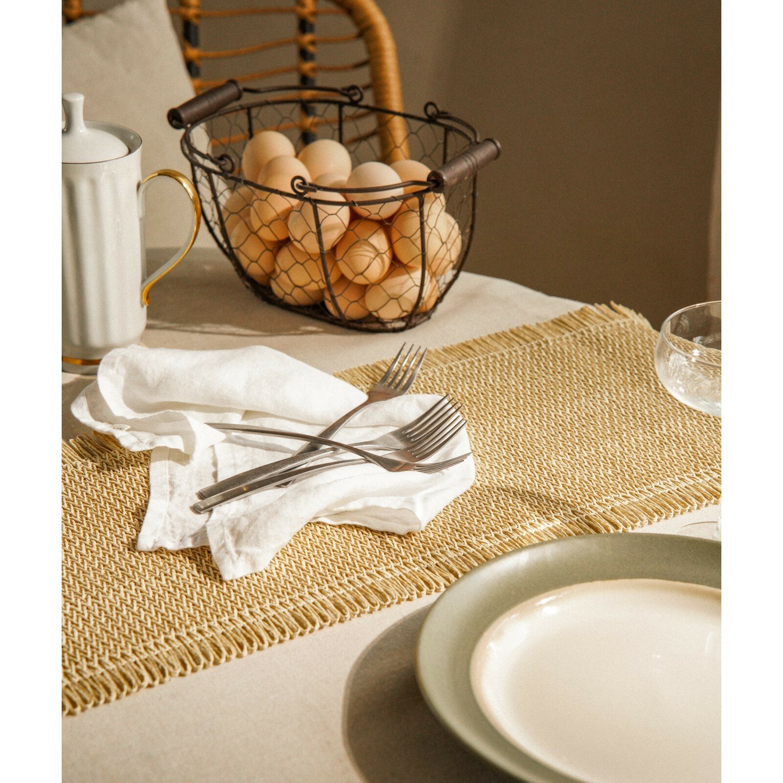 Дорожка на стол SL Home, 30×120 см, бежевая, 10167314