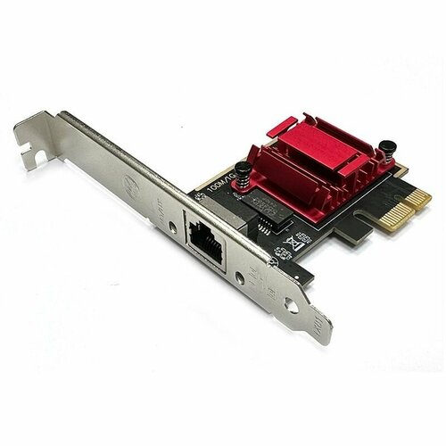 Сетевой Контроллер 2.5 Гбит/с, Сетевая Карта для Компьютера и Сервера PCI-E x1 RJ45 10/100/2500 Мбит/с Ethernet