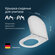 Сиденье для унитаза AM.PM Spirit V2.0, белый, быстросъемное с мик...