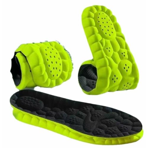 Стельки EVA, универсальные 43-44 (27 см-), серо-зеленые, анатомические, унисекс