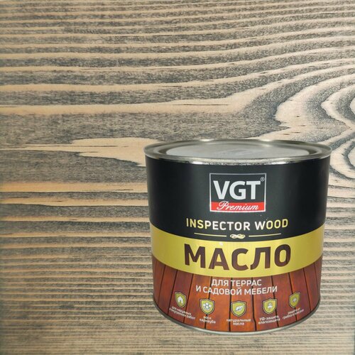 Изображение товара Масло для террас и садовой мебели VGT Premium Inspector Wood (0,75л) дуб темно-серый