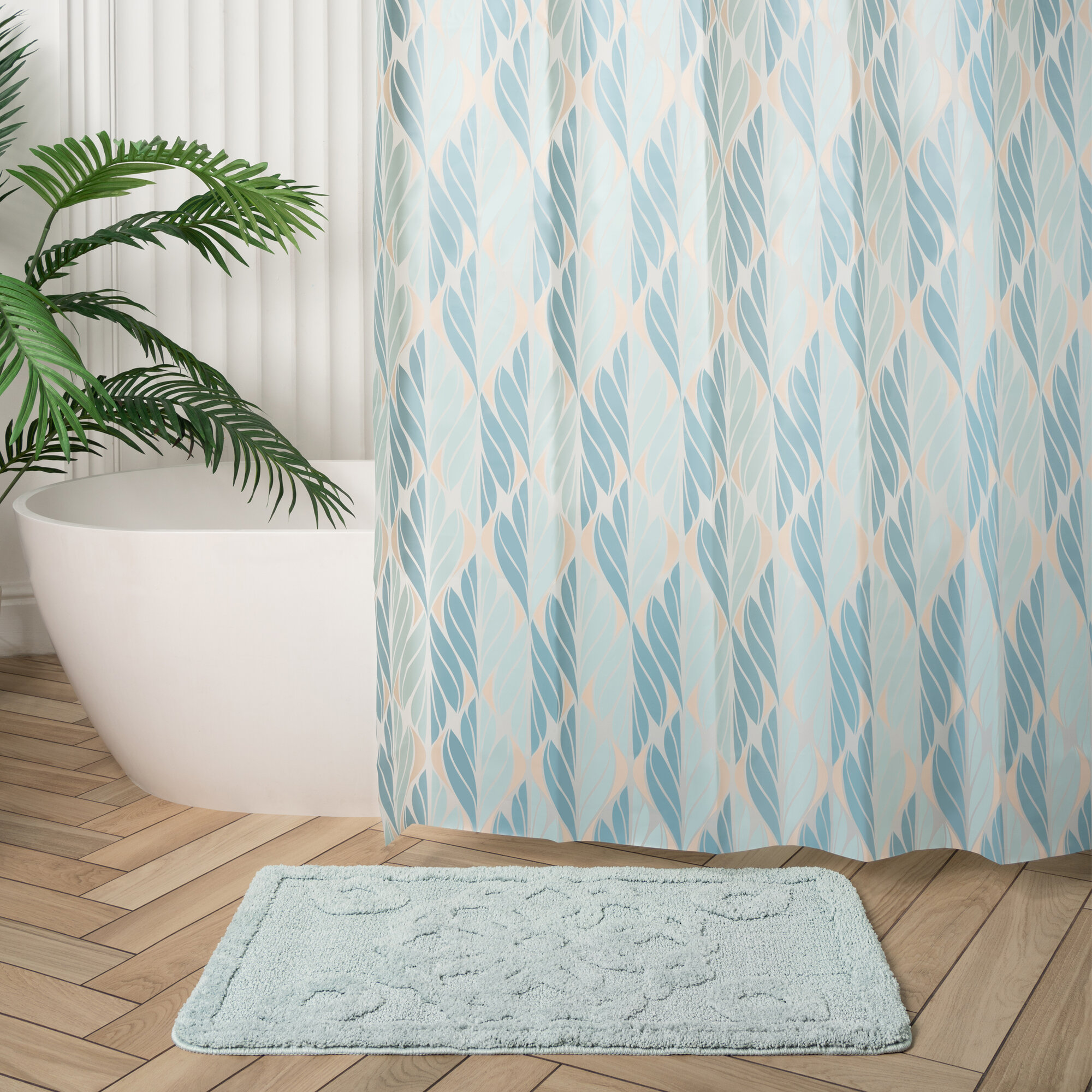 Коврик для ванной Master House линейка Фрейр пепельный из микрофибры 50*80 см — фото 1