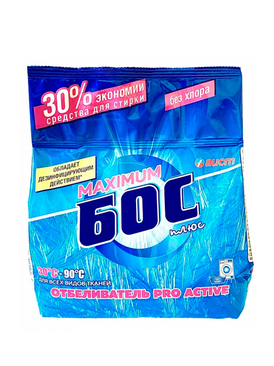 Бос Плюс Порошок отбеливатель Pro Active Maximum без хлора 1,5 кг
