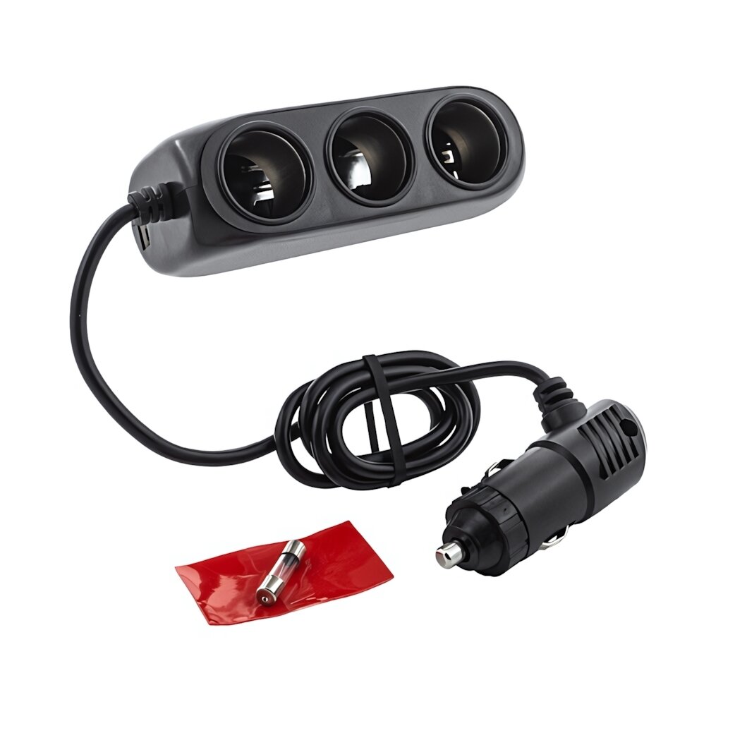 Разветвитель прикуривателя WALKER WSC-23 80Вт 3 гнезда 2 USB индикатор