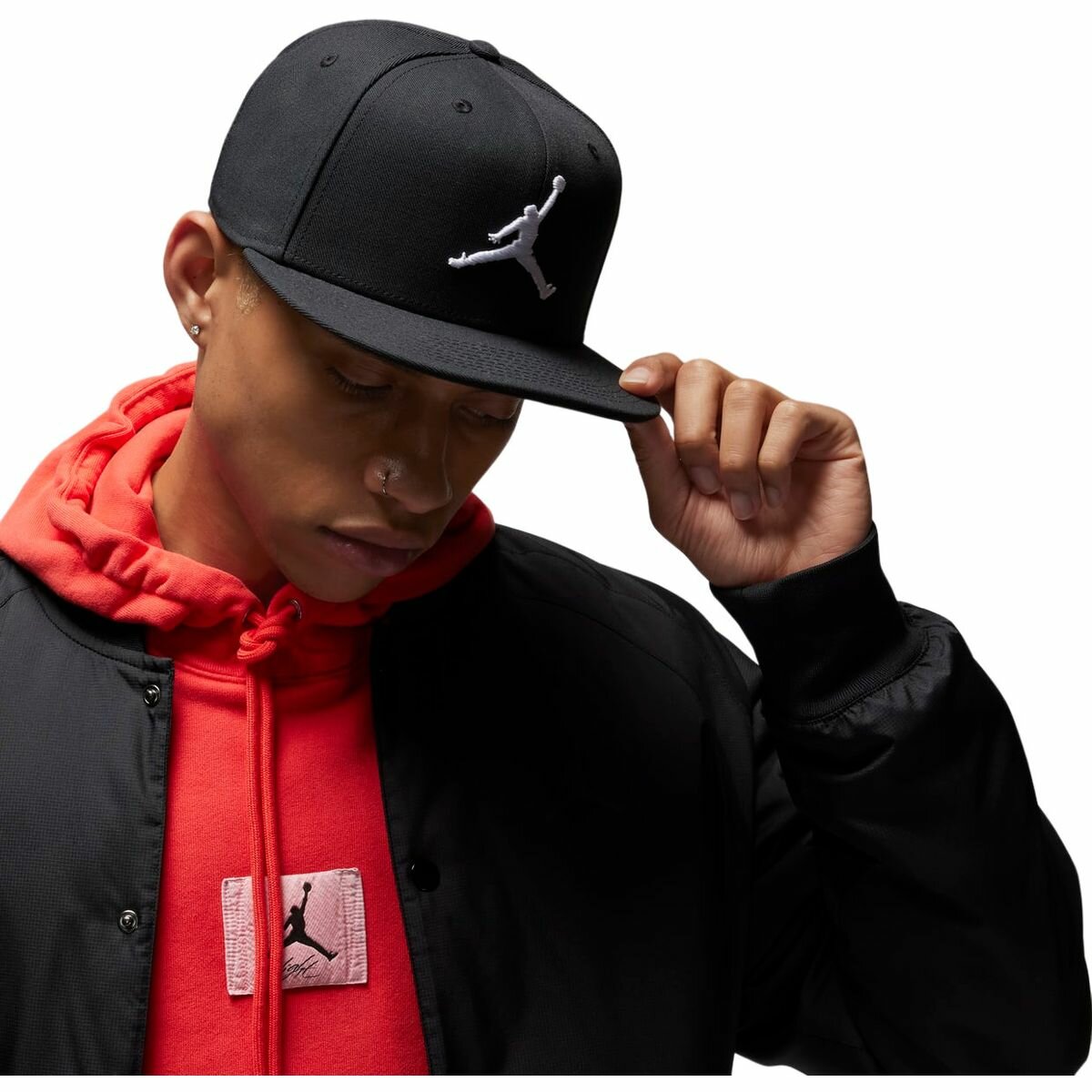 Бейсболка NIKE Jordan Jumpman Pro Adjustable Cap для мужчин, размер L/XL, черный — фото 1