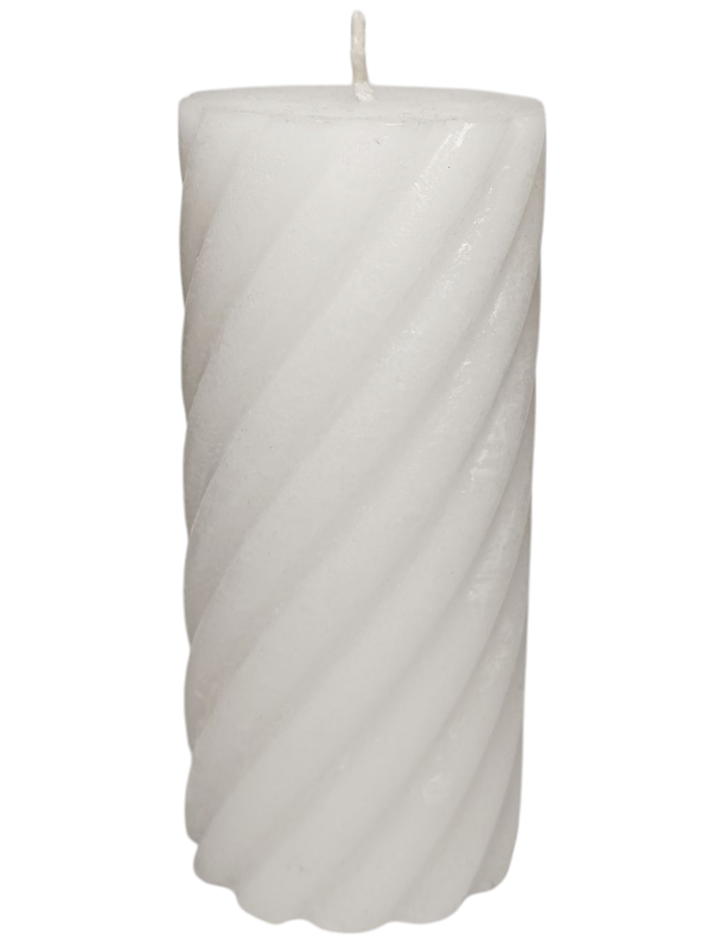 Свеча столбик витой белый 7х15 см в стиле рустик TheVitrine интерьерный