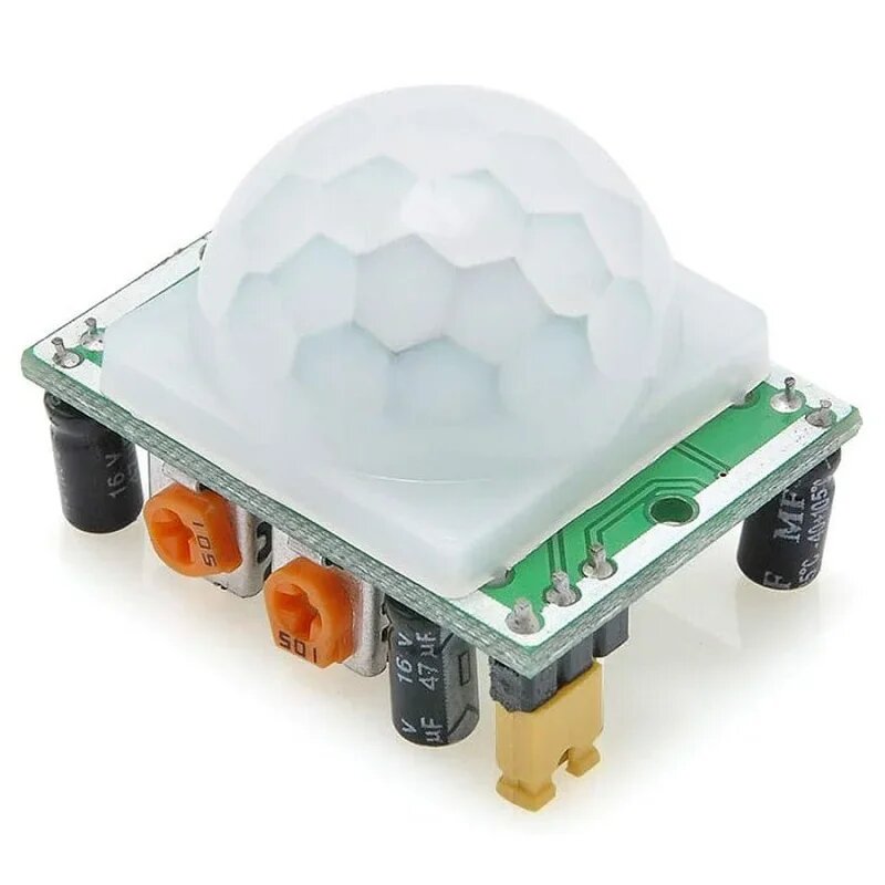 HC-SR501 Регулировка ИК-пироэлектрического инфракрасного PIR инфракрасного датчика движения человека Модуль детектора для Arduino для Raspberry Pi + чехол, 1pcs