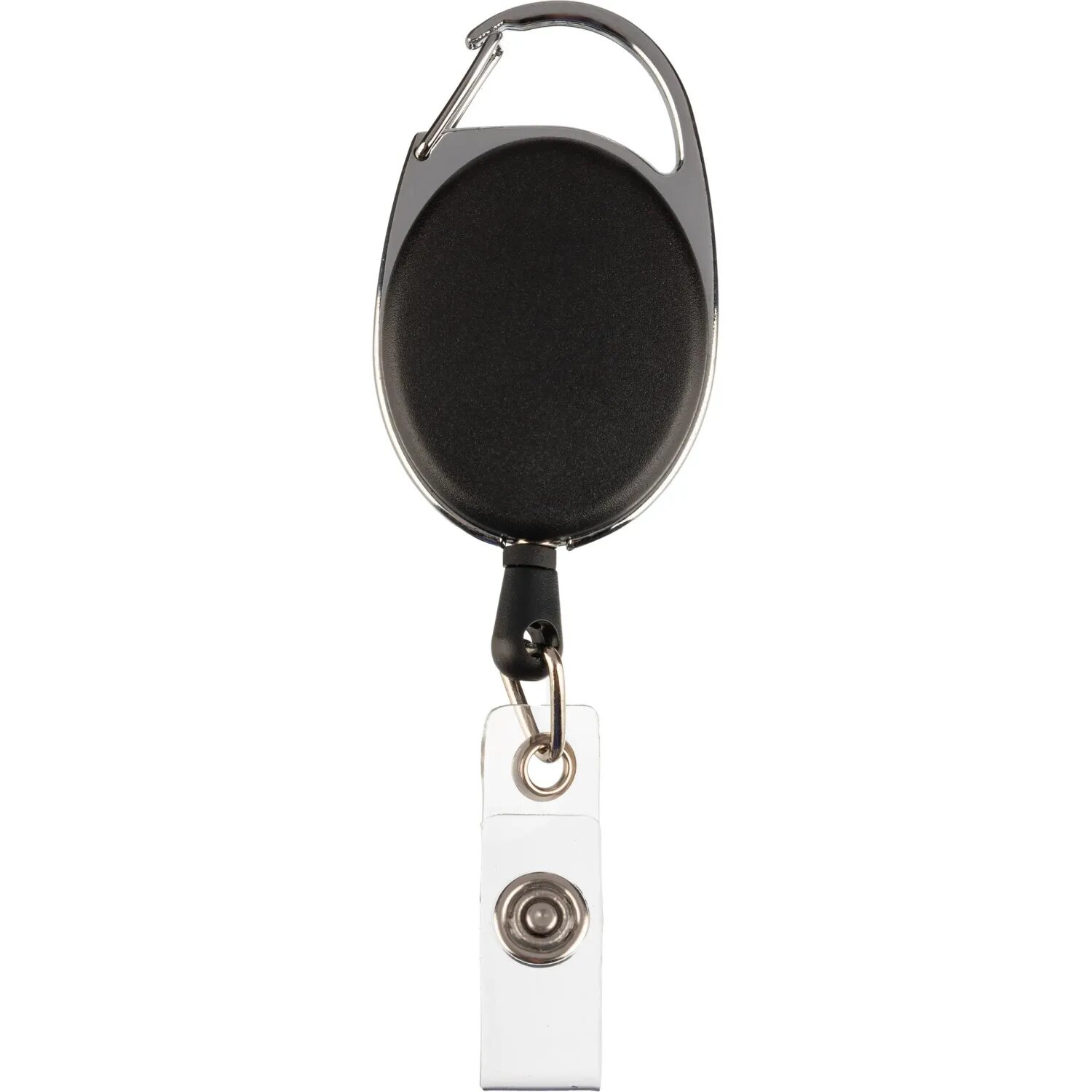 Держатель для бейджа Комус с рулеткой черный (без бейджа) 1шт Комус