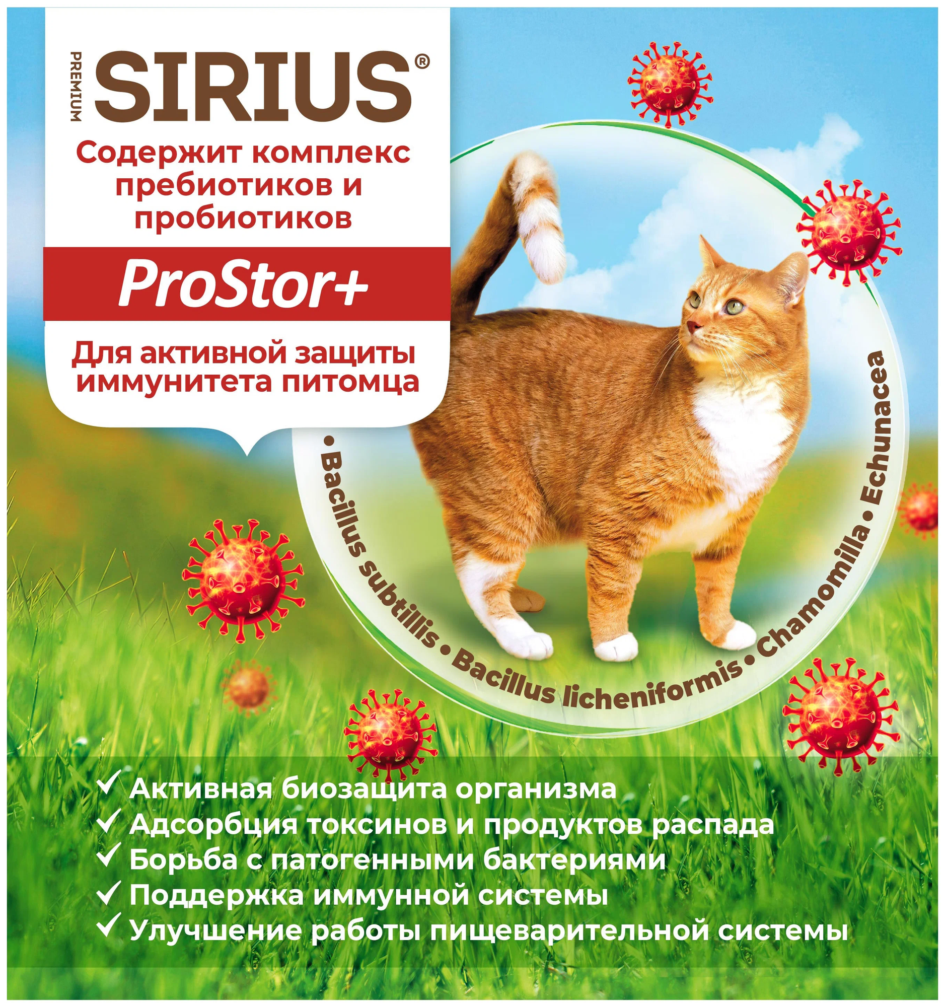Сухой корм для кошек Sirius при чувствительном пищеварении, с индейкой, с черникой 3 уп. х 400 г - фотография № 8