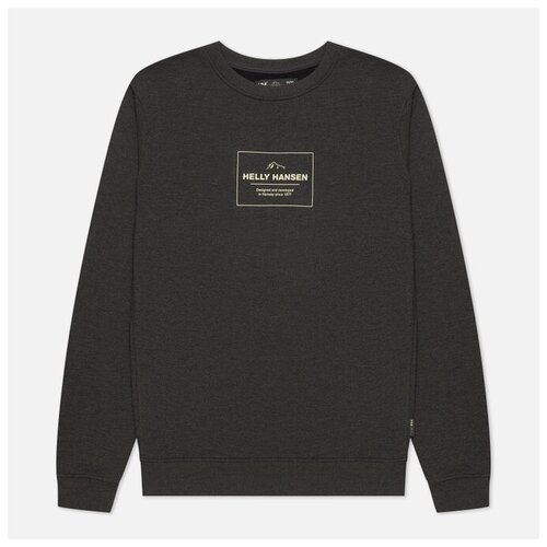 фото Мужская толстовка helly hansen f2f crew neck organic cotton серый , размер xl