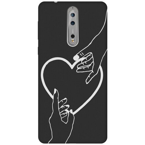 Матовый Soft Touch силиконовый чехол на Nokia 8, Нокиа 8 с 3D принтом Hands W черный матовый soft touch силиконовый чехол на nokia 3 1 нокиа 3 1 с 3d принтом hands w черный