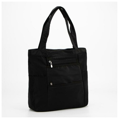 фото Сумка дорожная, отдел на молнии, 5 наружных карманов, цвет чёрный нет бренда